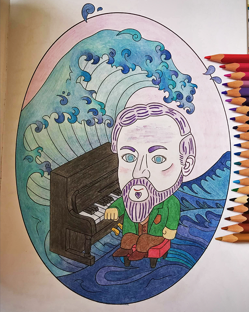 Debussy and waves coloured beautifully