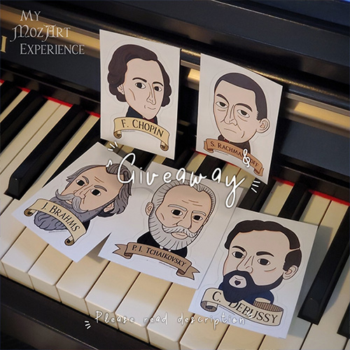 Composer stickers giveaway on social media