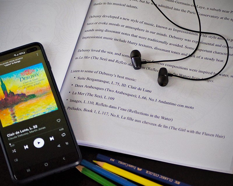 Recommended music to enhance your coloring experience and musical discovery
